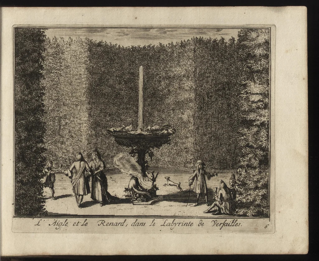 An illustration from Labyrinte de Versailles : suivant la copie à Paris, de l'Imprimerie royale, MDCXCIII, 1693, leaf 24