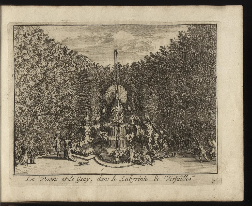 An illustration from Labyrinte de Versailles : suivant la copie à Paris, de l'Imprimerie royale, MDCXCIII, 1693, leaf 26