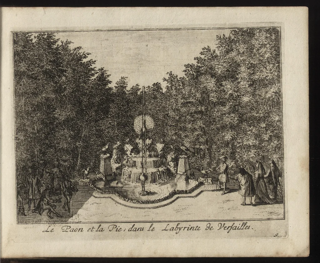 An illustration from Labyrinte de Versailles : suivant la copie à Paris, de l'Imprimerie royale, MDCXCIII, 1693, leaf 30