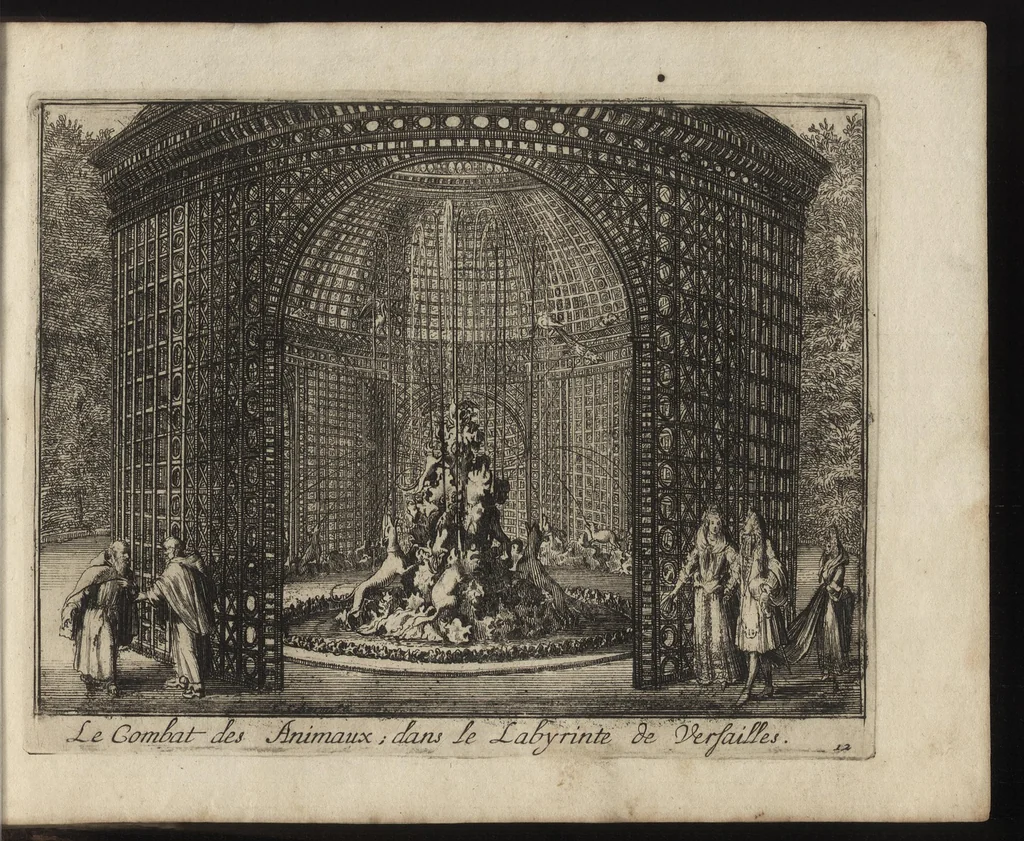 An illustration from Labyrinte de Versailles : suivant la copie à Paris, de l'Imprimerie royale, MDCXCIII, 1693, leaf 36
