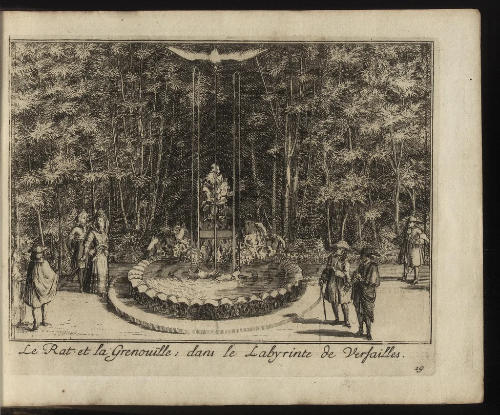 An illustration from Labyrinte de Versailles : suivant la copie à Paris, de l'Imprimerie royale, MDCXCIII, 1693, leaf 50