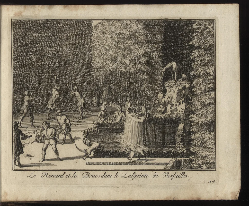 An illustration from Labyrinte de Versailles : suivant la copie à Paris, de l'Imprimerie royale, MDCXCIII, 1693, leaf 60