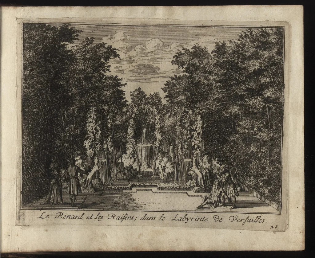 An illustration from Labyrinte de Versailles : suivant la copie à Paris, de l'Imprimerie royale, MDCXCIII, 1693, leaf 68