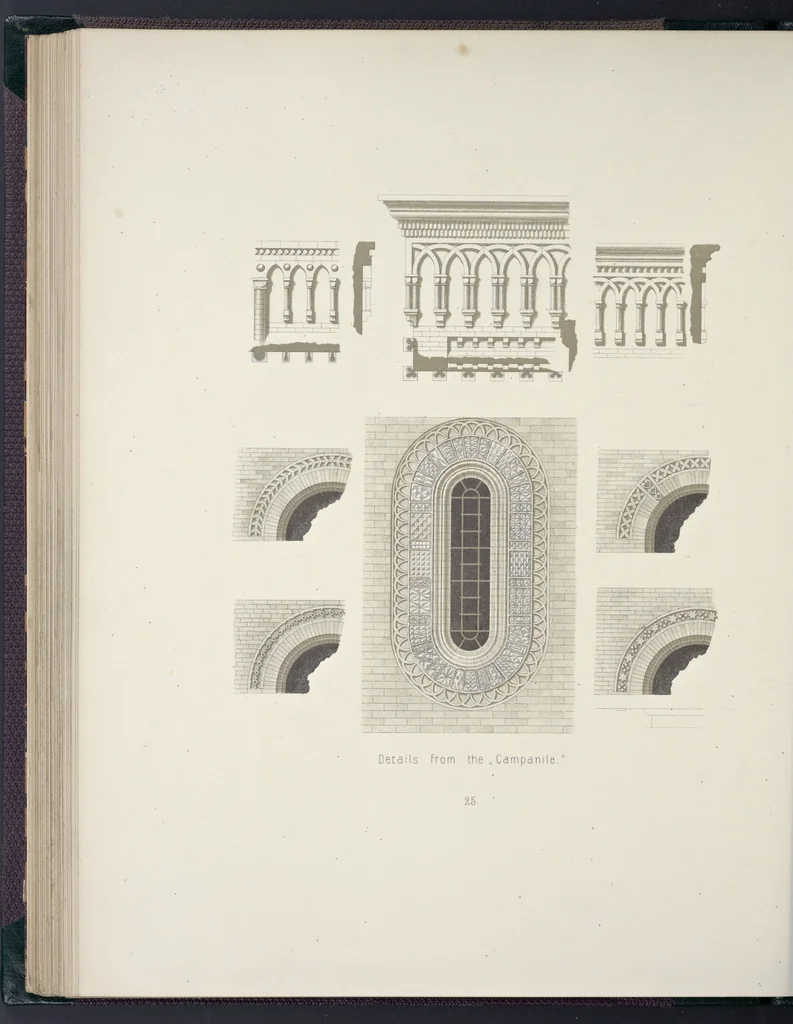 An illustration from The terra-cotta architecture of North Italy (XIIth-XVth centuries) : pourtrayed [sic] as examples for imitation in other countries, 1867, leaf 105