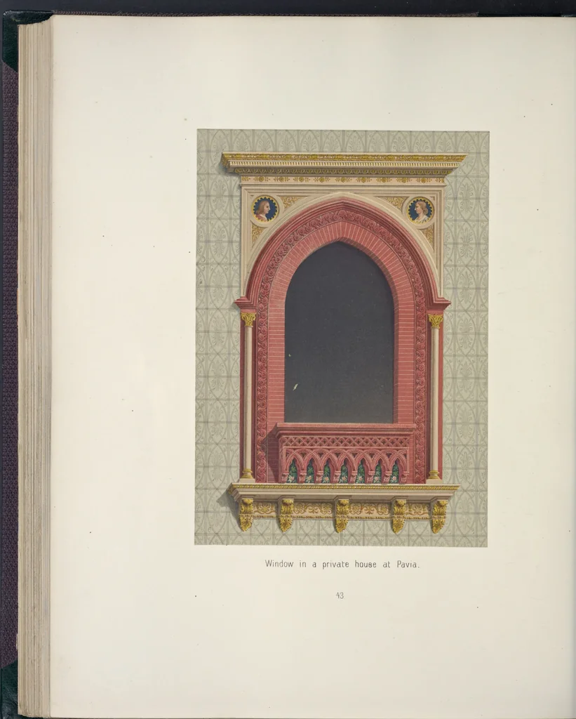 An illustration from The terra-cotta architecture of North Italy (XIIth-XVth centuries) : pourtrayed [sic] as examples for imitation in other countries, 1867, leaf 165