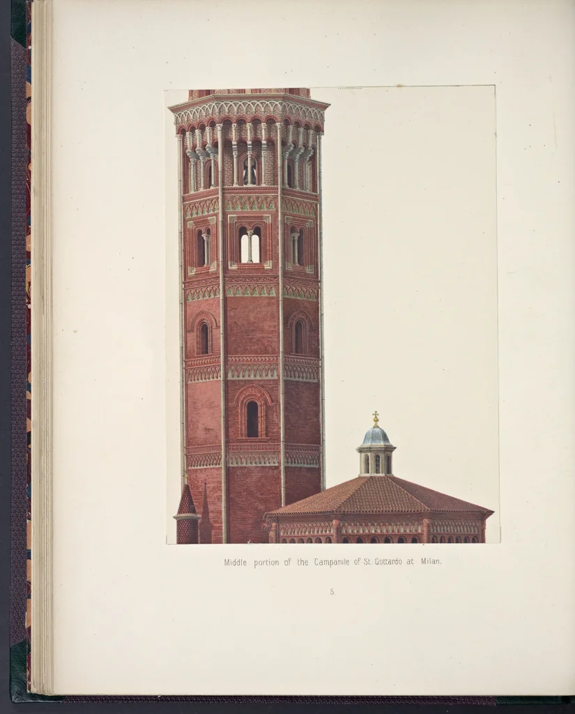 An illustration from The terra-cotta architecture of North Italy (XIIth-XVth centuries) : pourtrayed [sic] as examples for imitation in other countries, 1867, leaf 45