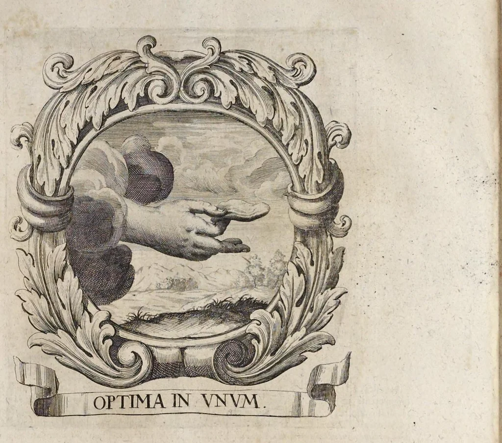 An illustration from Homo et ejus partes figuratus & symbolicus, anatomicus, rationalis, moralis, mysticus, politicus, & legalis : collectus et explicatus cum figuris, symbolis, anatomiis ... reflexionibus et declarationibus tam ex sacris quàm profanis auctoribus desumptis, 1695, leaf 240