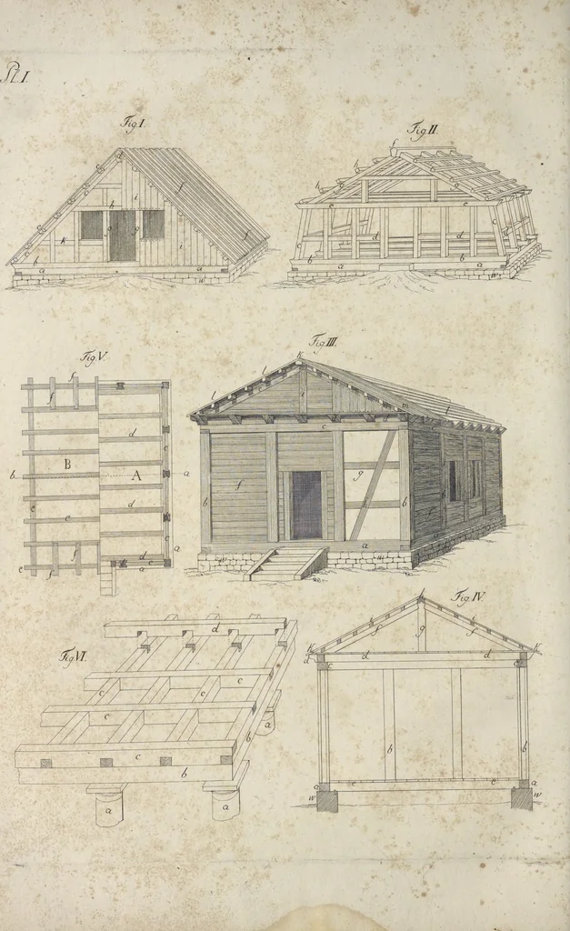 An illustration from Die Baukunst nach den Grundsätzen der Alten, 1809, leaf 269