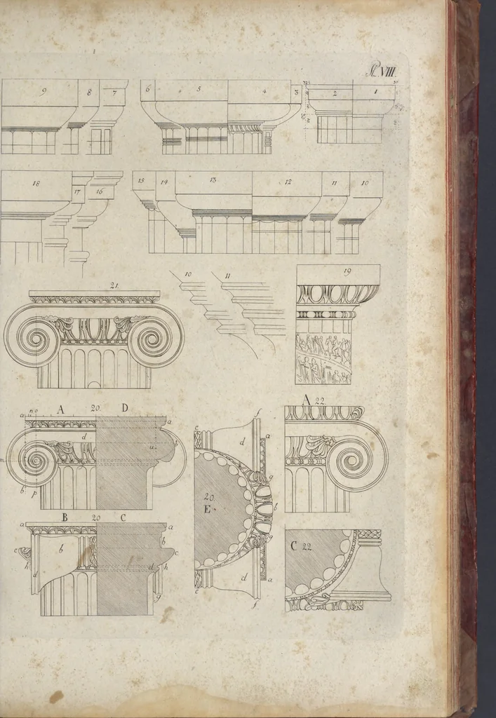 An illustration from Die Baukunst nach den Grundsätzen der Alten, 1809, leaf 290