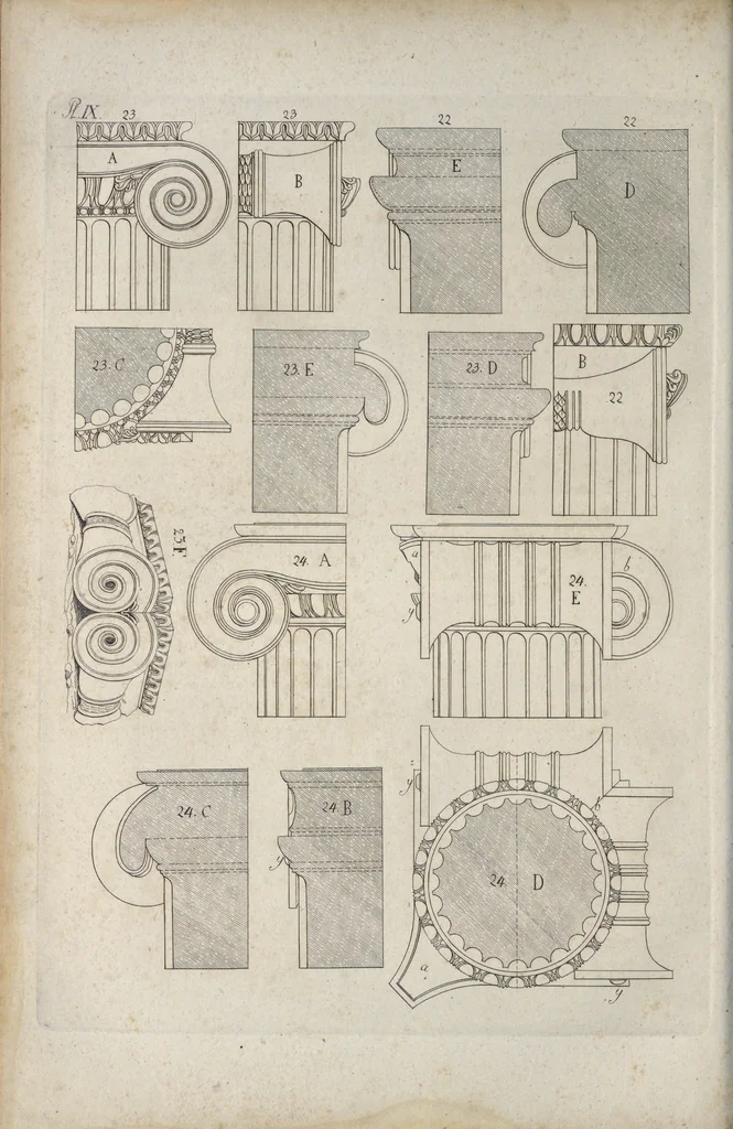 An illustration from Die Baukunst nach den Grundsätzen der Alten, 1809, leaf 293