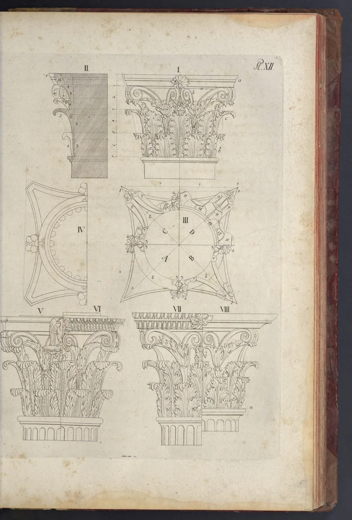 An illustration from Die Baukunst nach den Grundsätzen der Alten, 1809, leaf 302