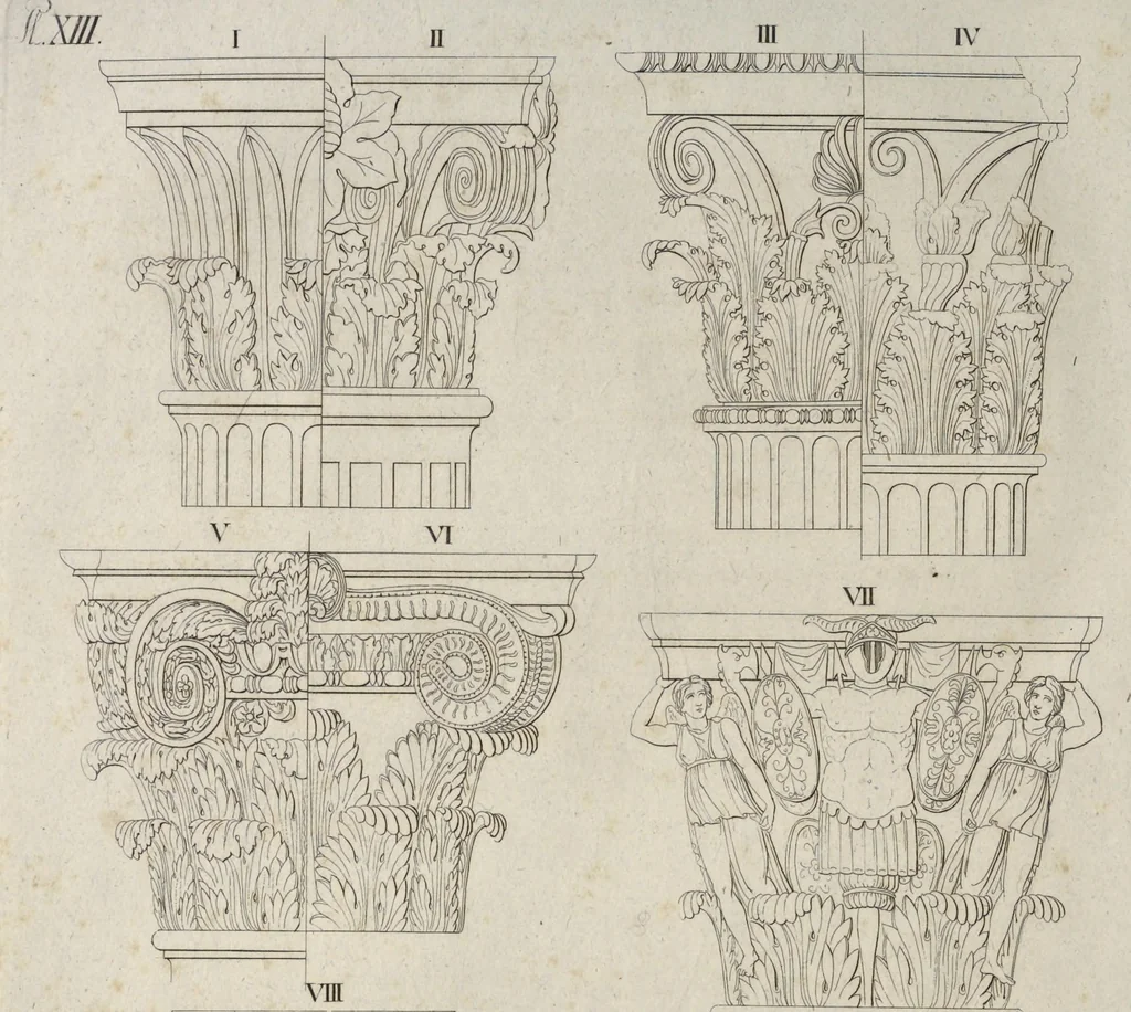 An illustration from Die Baukunst nach den Grundsätzen der Alten, 1809, leaf 305