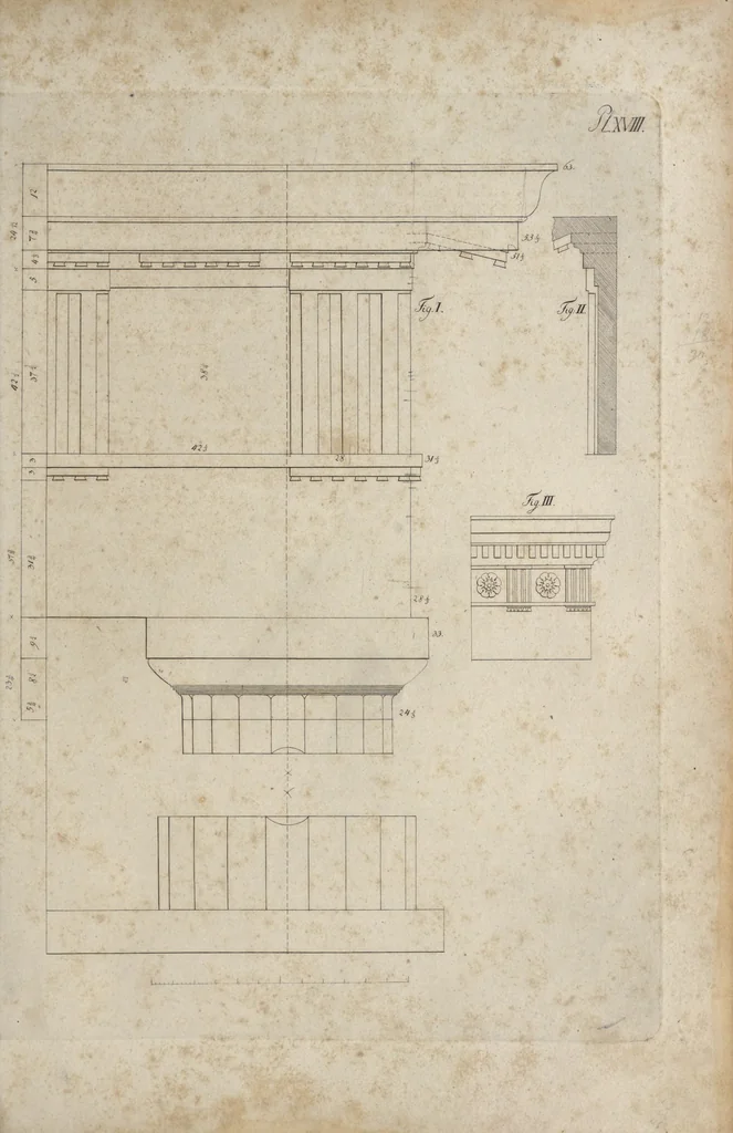 An illustration from Die Baukunst nach den Grundsätzen der Alten, 1809, leaf 320