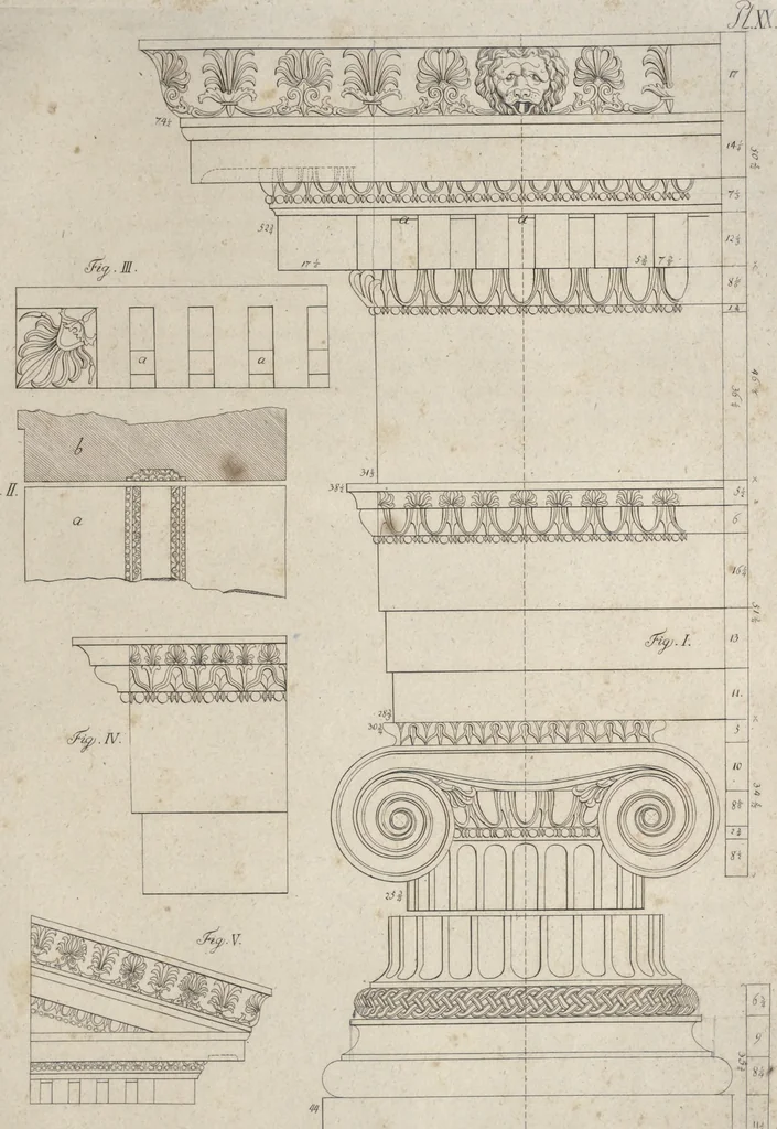 An illustration from Die Baukunst nach den Grundsätzen der Alten, 1809, leaf 326