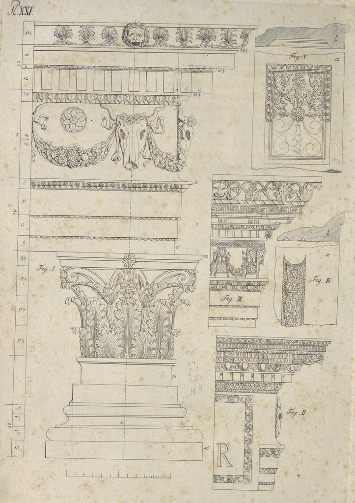 An illustration from Die Baukunst nach den Grundsätzen der Alten, 1809, leaf 329