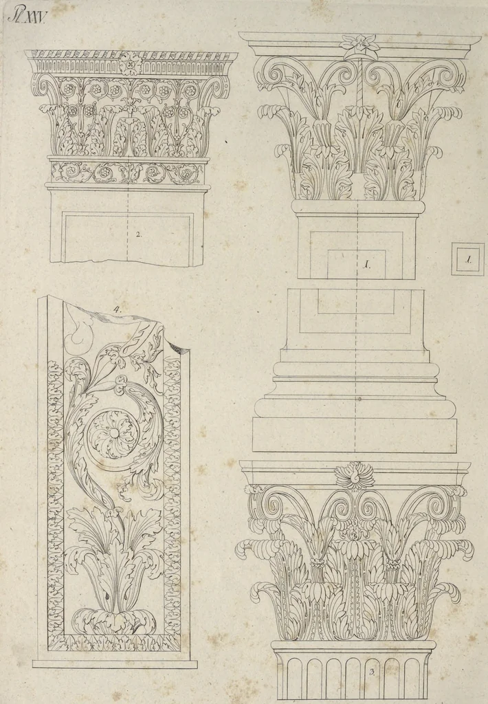 An illustration from Die Baukunst nach den Grundsätzen der Alten, 1809, leaf 341