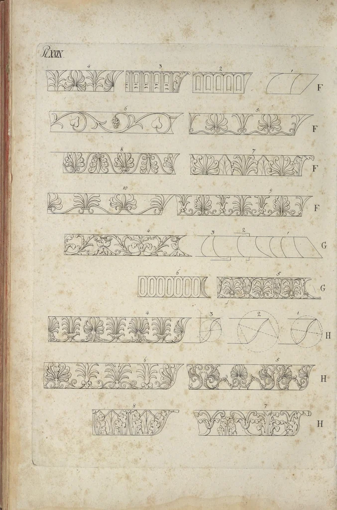An illustration from Die Baukunst nach den Grundsätzen der Alten, 1809, leaf 353