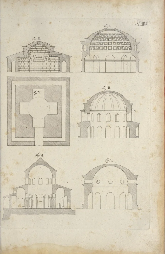 An illustration from Die Baukunst nach den Grundsätzen der Alten, 1809, leaf 374