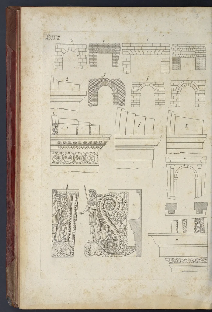 An illustration from Die Baukunst nach den Grundsätzen der Alten, 1809, leaf 377