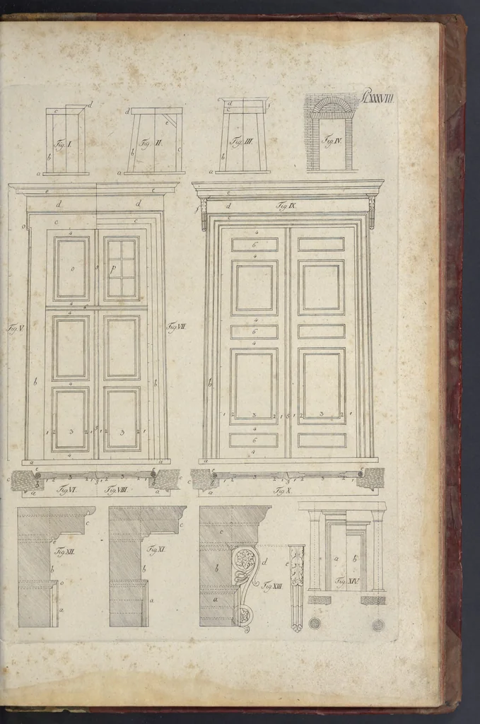 An illustration from Die Baukunst nach den Grundsätzen der Alten, 1809, leaf 380