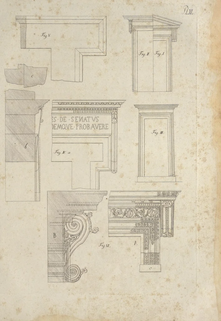 An illustration from Die Baukunst nach den Grundsätzen der Alten, 1809, leaf 386