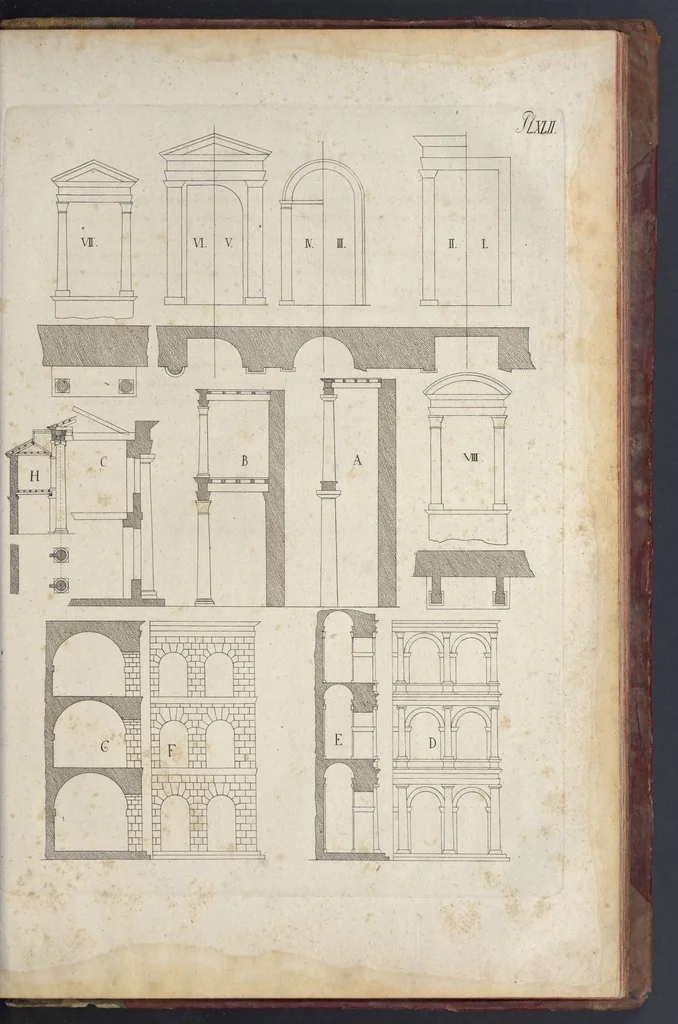 An illustration from Die Baukunst nach den Grundsätzen der Alten, 1809, leaf 392