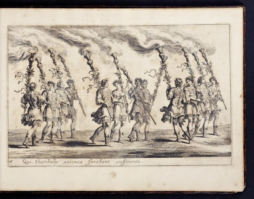 An illustration from Das grosse Carrosel und prächtige Ring-Rännen : nebst dem was sonsten fürtrefliches zu sehen war, alss ... Carl der eÿlffte, die Regierung seines vaterlichen Erb-Königreichs anno M.DC.LXXII. den XVIII.den Decembris ln seiner königlichen Residentz zu Stockholm antratt, 1685, leaf 56
