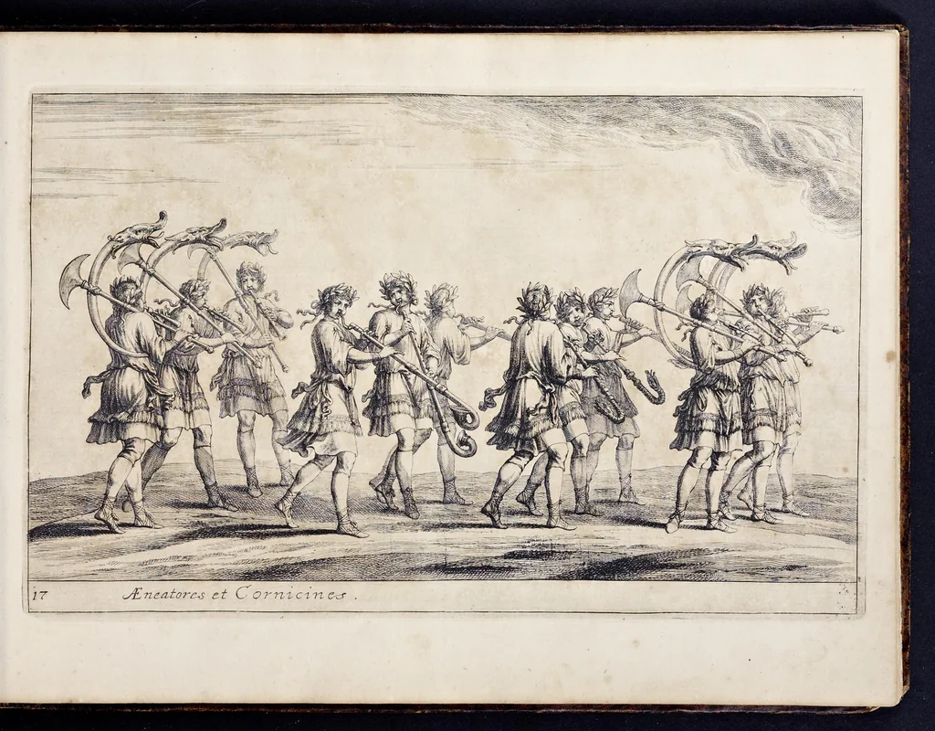 An illustration from Das grosse Carrosel und prächtige Ring-Rännen : nebst dem was sonsten fürtrefliches zu sehen war, alss ... Carl der eÿlffte, die Regierung seines vaterlichen Erb-Königreichs anno M.DC.LXXII. den XVIII.den Decembris ln seiner königlichen Residentz zu Stockholm antratt, 1685, leaf 58
