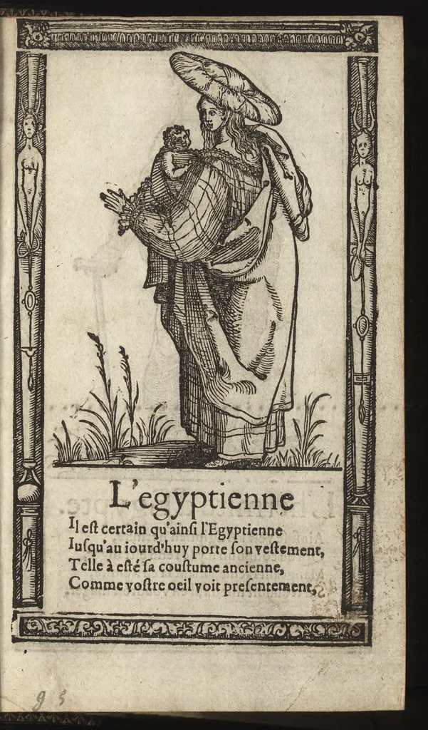 An illustration from Recueil de la diuersité des habits, : qui sont de present en vsage, tant es pays d'Europe. Asie, Affrique & Isles sauuages, le tout fait apres le naturel, 1567, leaf 110