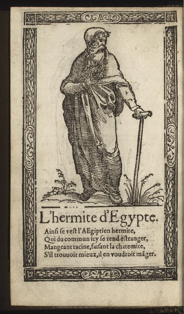 An illustration from Recueil de la diuersité des habits, : qui sont de present en vsage, tant es pays d'Europe. Asie, Affrique & Isles sauuages, le tout fait apres le naturel, 1567, leaf 111