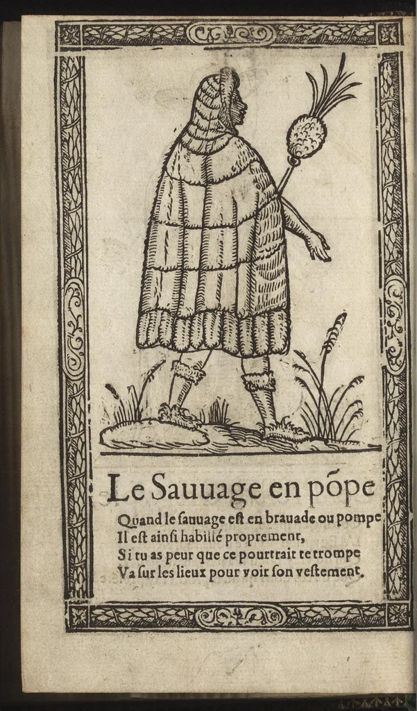 An illustration from Recueil de la diuersité des habits, : qui sont de present en vsage, tant es pays d'Europe. Asie, Affrique & Isles sauuages, le tout fait apres le naturel, 1567, leaf 113