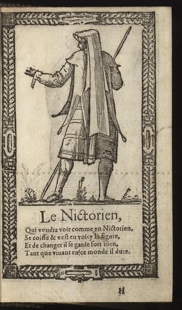 An illustration from Recueil de la diuersité des habits, : qui sont de present en vsage, tant es pays d'Europe. Asie, Affrique & Isles sauuages, le tout fait apres le naturel, 1567, leaf 118