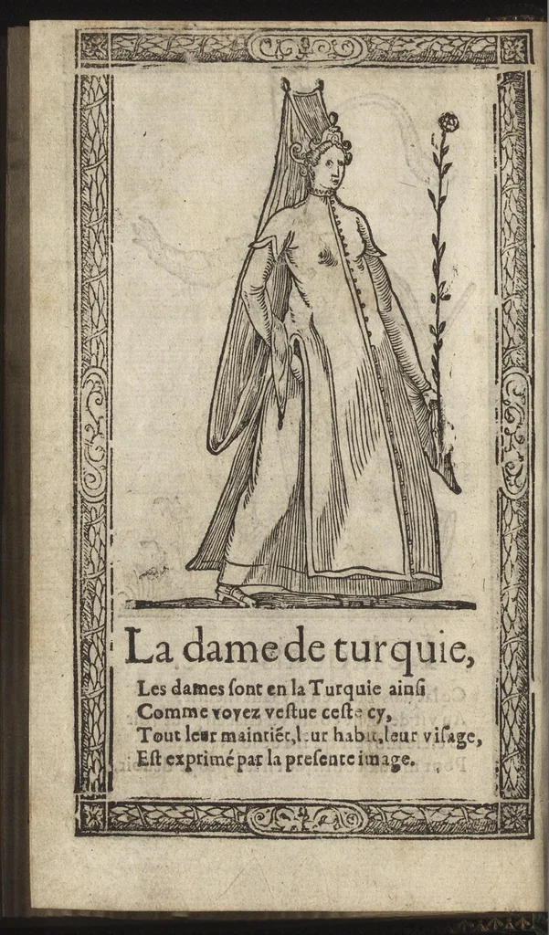 An illustration from Recueil de la diuersité des habits, : qui sont de present en vsage, tant es pays d'Europe. Asie, Affrique & Isles sauuages, le tout fait apres le naturel, 1567, leaf 127