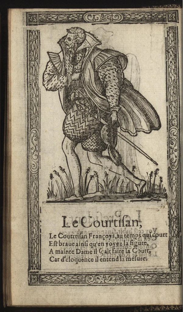 An illustration from Recueil de la diuersité des habits, : qui sont de present en vsage, tant es pays d'Europe. Asie, Affrique & Isles sauuages, le tout fait apres le naturel, 1567, leaf 17