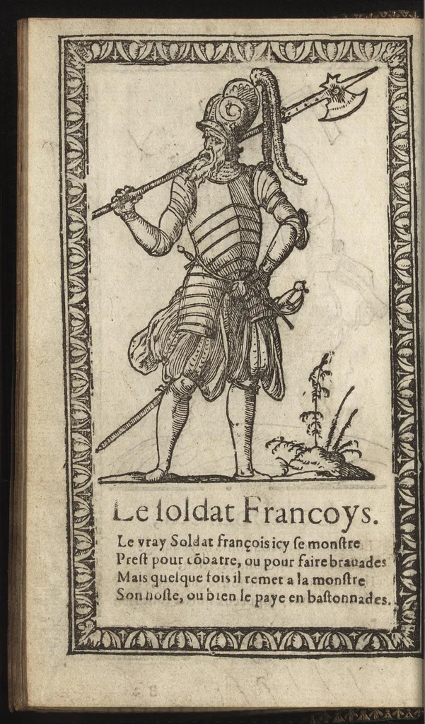 An illustration from Recueil de la diuersité des habits, : qui sont de present en vsage, tant es pays d'Europe. Asie, Affrique & Isles sauuages, le tout fait apres le naturel, 1567, leaf 25