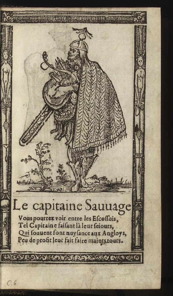 An illustration from Recueil de la diuersité des habits, : qui sont de present en vsage, tant es pays d'Europe. Asie, Affrique & Isles sauuages, le tout fait apres le naturel, 1567, leaf 48