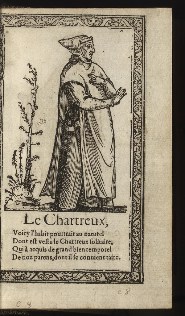 An illustration from Recueil de la diuersité des habits, : qui sont de present en vsage, tant es pays d'Europe. Asie, Affrique & Isles sauuages, le tout fait apres le naturel, 1567, leaf 52