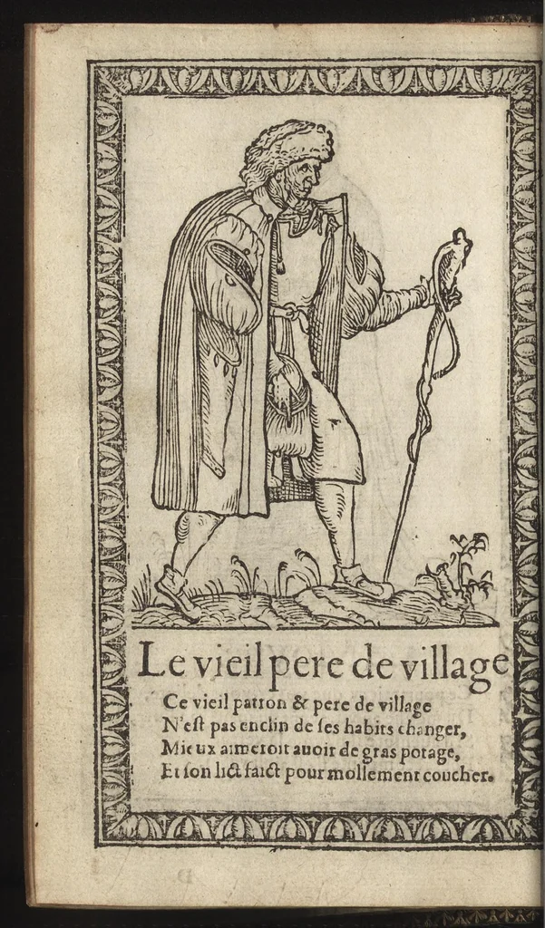 An illustration from Recueil de la diuersité des habits, : qui sont de present en vsage, tant es pays d'Europe. Asie, Affrique & Isles sauuages, le tout fait apres le naturel, 1567, leaf 55
