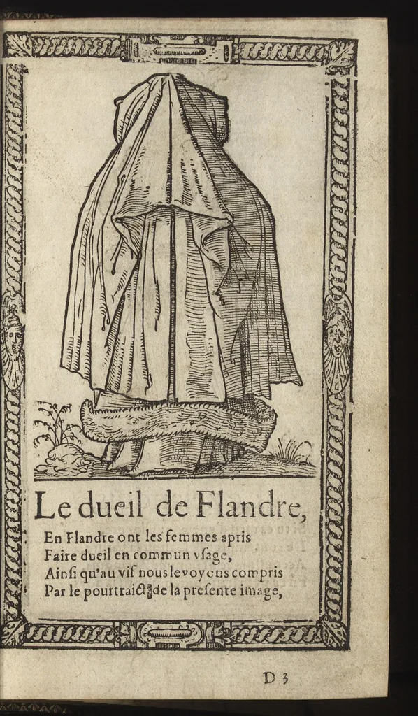 An illustration from Recueil de la diuersité des habits, : qui sont de present en vsage, tant es pays d'Europe. Asie, Affrique & Isles sauuages, le tout fait apres le naturel, 1567, leaf 58