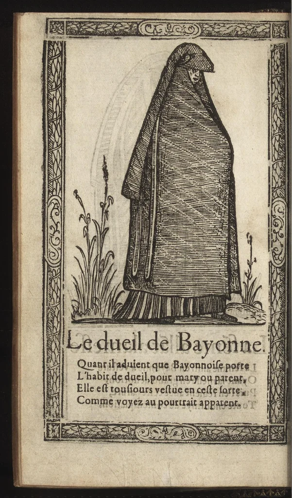 An illustration from Recueil de la diuersité des habits, : qui sont de present en vsage, tant es pays d'Europe. Asie, Affrique & Isles sauuages, le tout fait apres le naturel, 1567, leaf 81