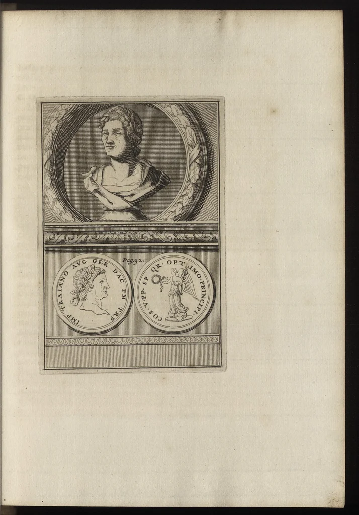 An illustration from Constantii Landi, Complani comitis, Selectiorvm nvmismatvm praecipve Romanorvm expositiones : elegantibus nummorum ectypis, & indicibus necessariis instructae, 1695, leaf 164
