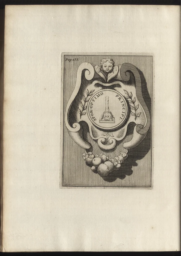 An illustration from Constantii Landi, Complani comitis, Selectiorvm nvmismatvm praecipve Romanorvm expositiones : elegantibus nummorum ectypis, & indicibus necessariis instructae, 1695, leaf 261
