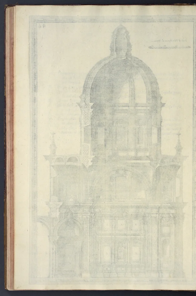 An illustration from Della trasportatione dell'obelisco vaticano et delle fabriche di nostro signore papa Sisto V, fatte dal cavallier Domenico Fontana, architetto di Sva Santita, libro primo, 1590, leaf 101
