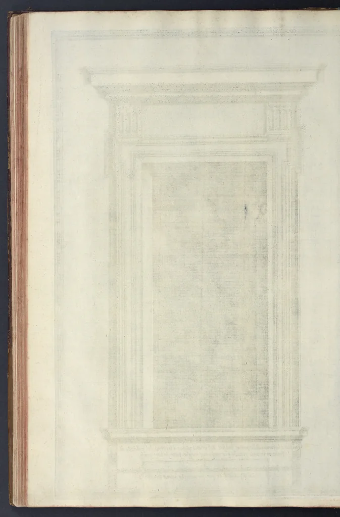 An illustration from Della trasportatione dell'obelisco vaticano et delle fabriche di nostro signore papa Sisto V, fatte dal cavallier Domenico Fontana, architetto di Sva Santita, libro primo, 1590, leaf 147