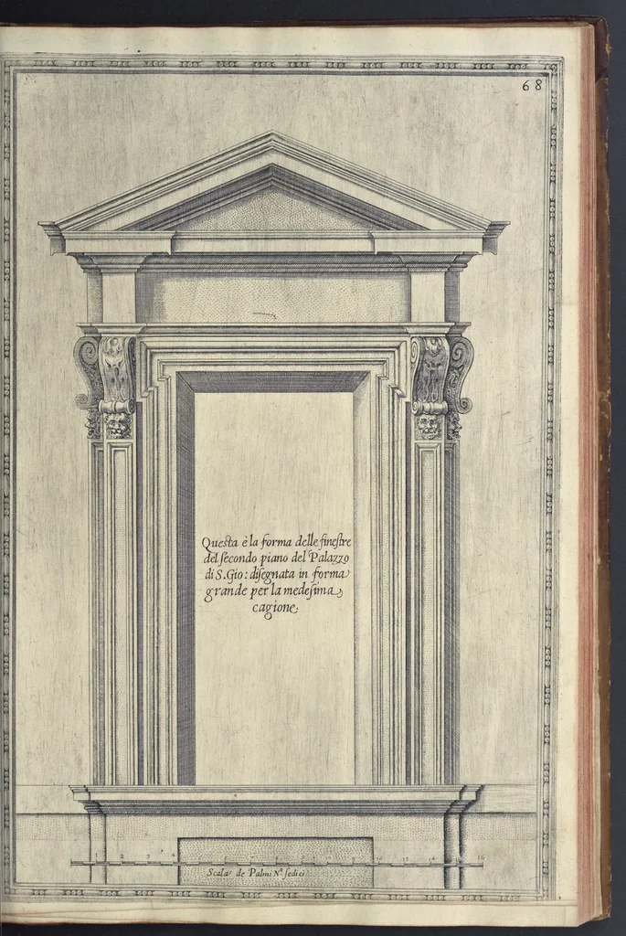 An illustration from Della trasportatione dell'obelisco vaticano et delle fabriche di nostro signore papa Sisto V, fatte dal cavallier Domenico Fontana, architetto di Sva Santita, libro primo, 1590, leaf 148