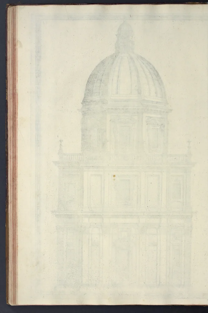 An illustration from Della trasportatione dell'obelisco vaticano et delle fabriche di nostro signore papa Sisto V, fatte dal cavallier Domenico Fontana, architetto di Sva Santita, libro primo, 1590, leaf 93