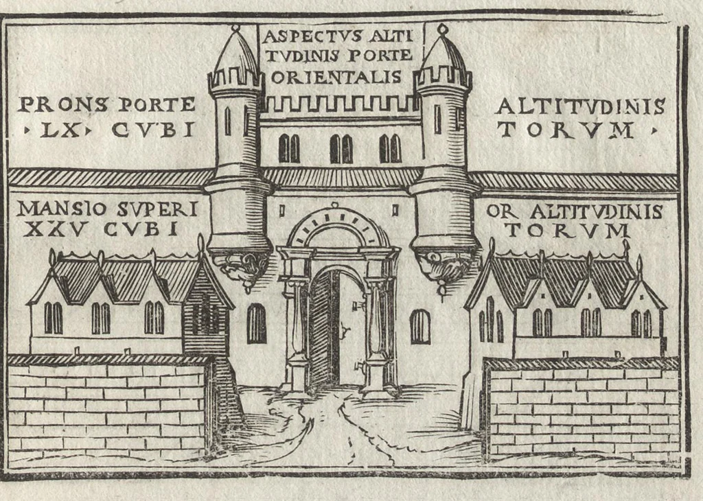 An illustration from Icones historiarvm Veteris Testamenti : ad viuum expressae, extremàque diligentia emendatiores factae : Gallicis in expositione homoeoteleutis, ac versuum ordinibus (qui priùs turbati, ac impares) suo numero restitutis, 1547, leaf 88