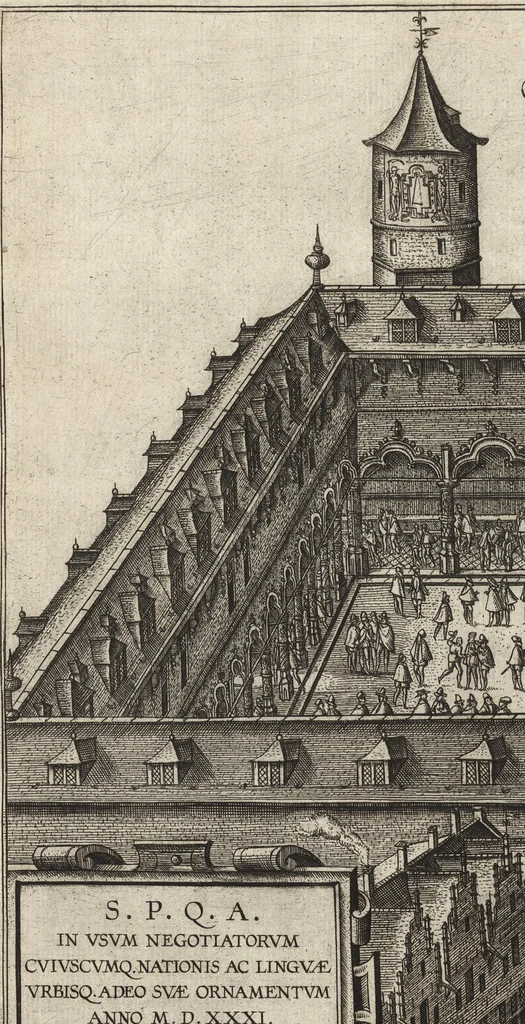 An illustration from Caroli ScribanI e Societate Iesu Origines Antuerpiensium, 1610, leaf 147
