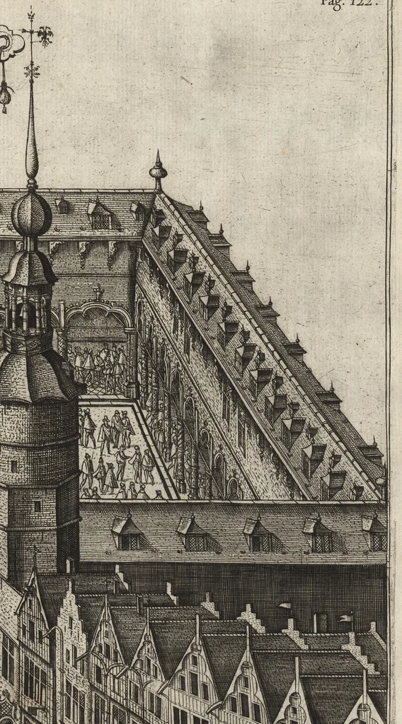 An illustration from Caroli ScribanI e Societate Iesu Origines Antuerpiensium, 1610, leaf 148