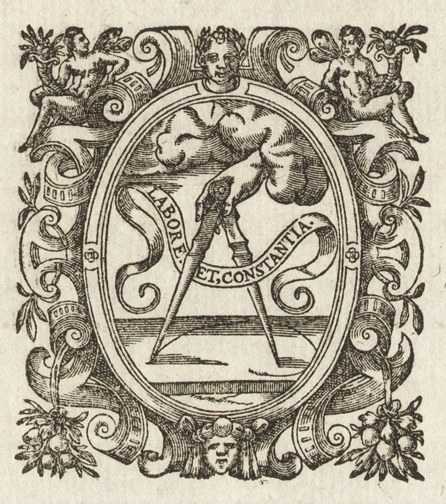 An illustration from Caroli ScribanI e Societate Iesu Origines Antuerpiensium, 1610, leaf 206